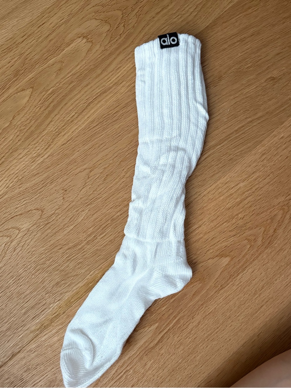 Alo White Slouch Socks